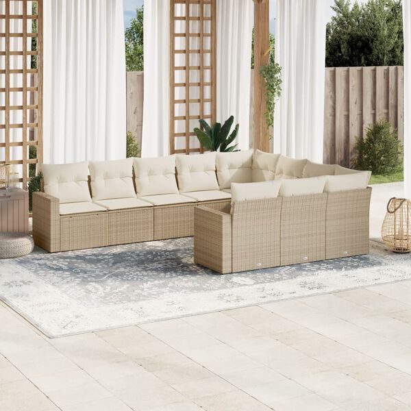 vidaXL Garden Sofa Set Beige