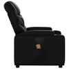 vidaXL Massage Recliner Chair Black Faux Leather Large