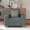 vidaXL Sofa Chair Dark Grey Polyester Fabric, Plywood, Steel Single