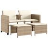 vidaXL Patio Sofa Beige
