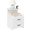 vidaXL Bedside Cabinet White Engineered wood Medium Bedside Cabinet
