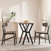vidaXL Dining Table Leg Black Powder-coated steel Standard Durable