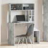 vidaXL Desk Concrete gray Engineered wood Desk Rectangular Modern