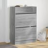 vidaXL Shoe Cabinet Grey Sonoma Engineered Wood 31.5 x 13.4 x 45.7 in