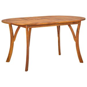 vidaXL Garden Table Brown Solid Acacia Wood Medium Durable