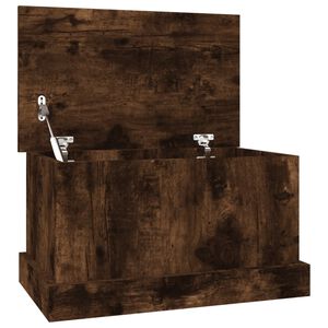 vidaXL Storage Box Smoked oak Engineered wood 19.7 x 11.8 x 11.0 in