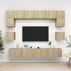vidaXL TV Cabinet Set Sonoma oak Engineered wood TV Cabinet Set
