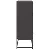 vidaXL Highboard Black Cold-rolled steel Slim Highboard Rectangular
