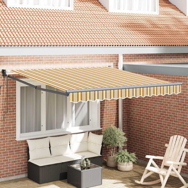 vidaXL Retractable Awning Multicolour 137.80 x 98.43 in