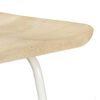 vidaXL Bar Stool Set of 2 Bleached wood, White