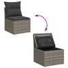 vidaXL Garden Sofa Set Grey PE Rattan Large Modular Garden Sofa Set