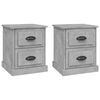 vidaXL Bedside Cabinet Set of 2 Concrete Grey Engineered Wood