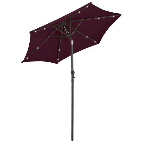 vidaXL Garden Parasol Bordeaux red and dark grey