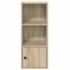 vidaXL Bookcase Sonoma Oak Engineered Wood 12.2x9.4x30.3 in Bookcase