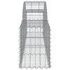 vidaXL Gabion Basket Set of 25 Silver Galvanized iron