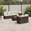 vidaXL Garden Sofa Set Brown and Cream
