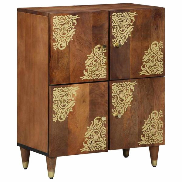 vidaXL Sideboard Brown 23.62 x 12.99 x 29.53 in Solid Mango Wood
