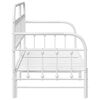 vidaXL Daybed Frame with Headboard White 31.5" x 78.7" Steel