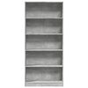 vidaXL Bookcase Concrete Grey Engineered Wood Tall Bookcase
