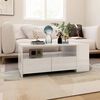vidaXL Coffee Table High gloss white Engineered wood 40.2 x 21.7 x 16.5 in