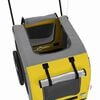 vidaXL Pet Bike Trailer Yellow and Grey 49.21 x 20.87 x 21.26 in