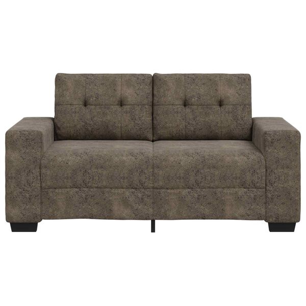 vidaXL Loveseat Sofa with Cushion Dark gray Faux leather