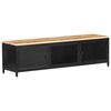 vidaXL TV Cabinet Natural brown and black