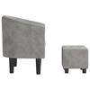 vidaXL Tub Chair Light Grey Velvet (100% polyester), pinewood, plywood