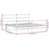 vidaXL Bed Frame Black Powder-coated steel 72x84 in Bed Frame
