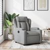 vidaXL Recliner Chair Light Gray Polyester Single Adjustable Footrests