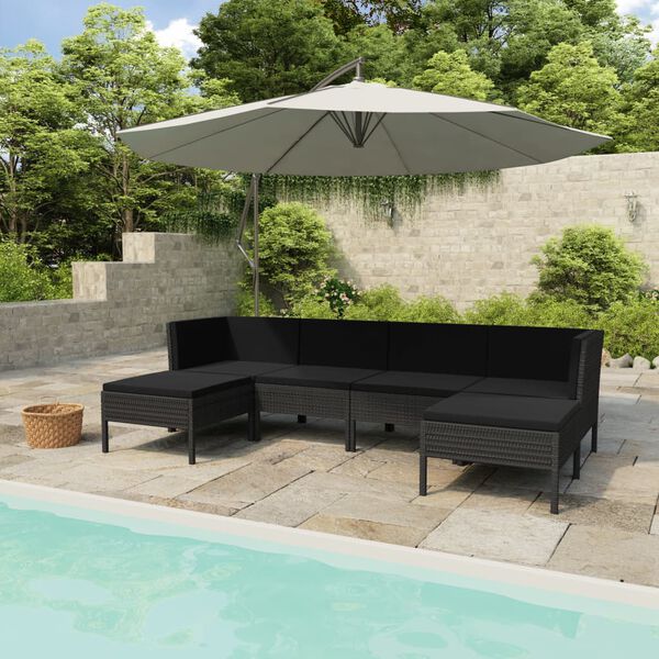 vidaXL Garden Furniture Set Black