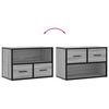 vidaXL TV Cabinet Grey Sonoma Engineered wood, Metal Medium TV Cabinet