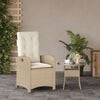 vidaXL Reclining Garden Chair Beige