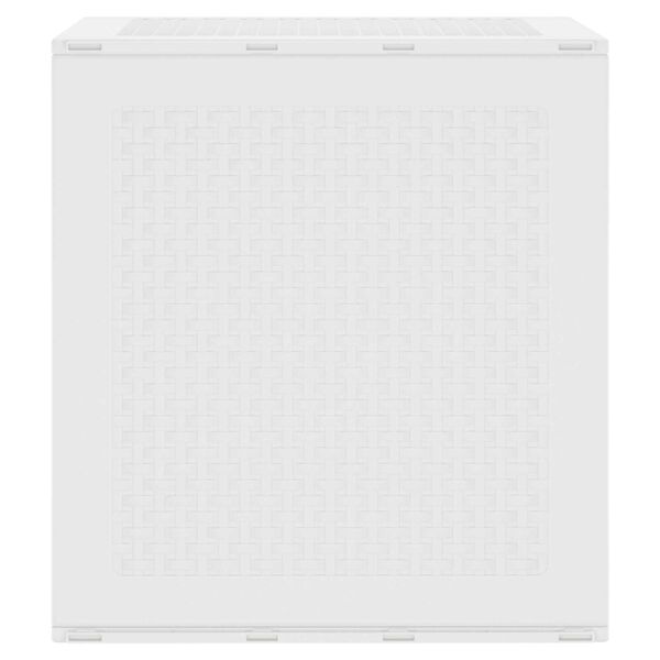 vidaXL Storage Box White 21.65 x 20.87 x 22.44 in Polypropylene