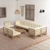 vidaXL Garden Lounge Set Honey brown Solid pine wood Large Modular