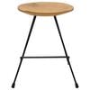 vidaXL Stool Natural Solid Teak Wood Compact Sturdy Stool Round