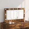 vidaXL Vanity Mirror with Mirror Smoked Oak 31.50 x 17.72 x 7.09 in