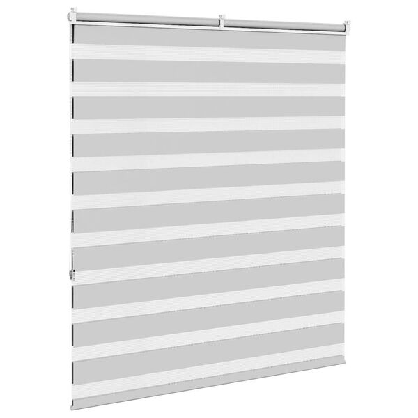 vidaXL Zebra Blind Light grey 100% Polyester, Aluminum top rail