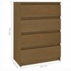 vidaXL Side Cabinet Honey brown Solid pinewood Medium Side Cabinet