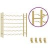 vidaXL Wine Rack for 36 Bottles Gold Metal