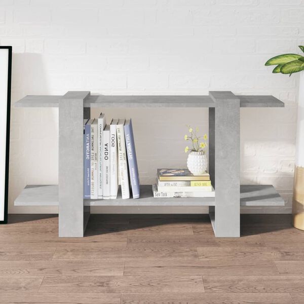 vidaXL Book Cabinet Concrete grey Engineered wood