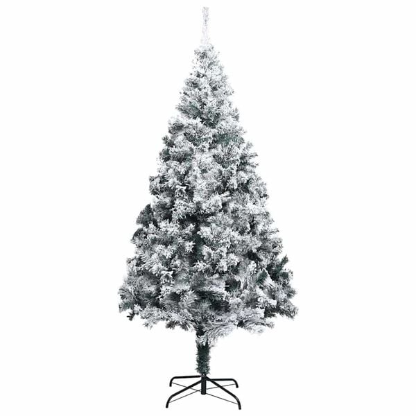 vidaXL Artificial Pre-lit Christmas Tree with Ball Set Green 70.9" PVC