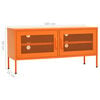 vidaXL TV Cabinet Orange Steel Small to Medium TV Cabinet Rectangular