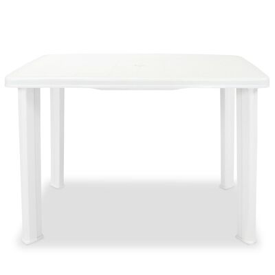 vidaXL Patio Table White 39.8"x26.8"x28.3" Plastic
