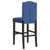 vidaXL Bar Chair Blue and Black Solid rubberwood, fabric (100% polyester)