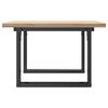 vidaXL Coffee Table Natural wood and black