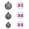 vidaXL Frosted Pre-lit Christmas Tree with Ball Set Pinecones 59.1"