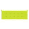 vidaXL Patio Bench with Bright Green Cushion 59.1 " Solid Teak Wood