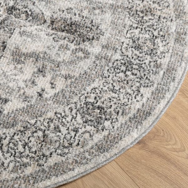 vidaXL Rug Multicolour Polypropylene &Oslash; 47.2 in Foldable Rug Round