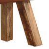 vidaXL Bok Bench Brown and natural Real leather, solid mango wood Medium
